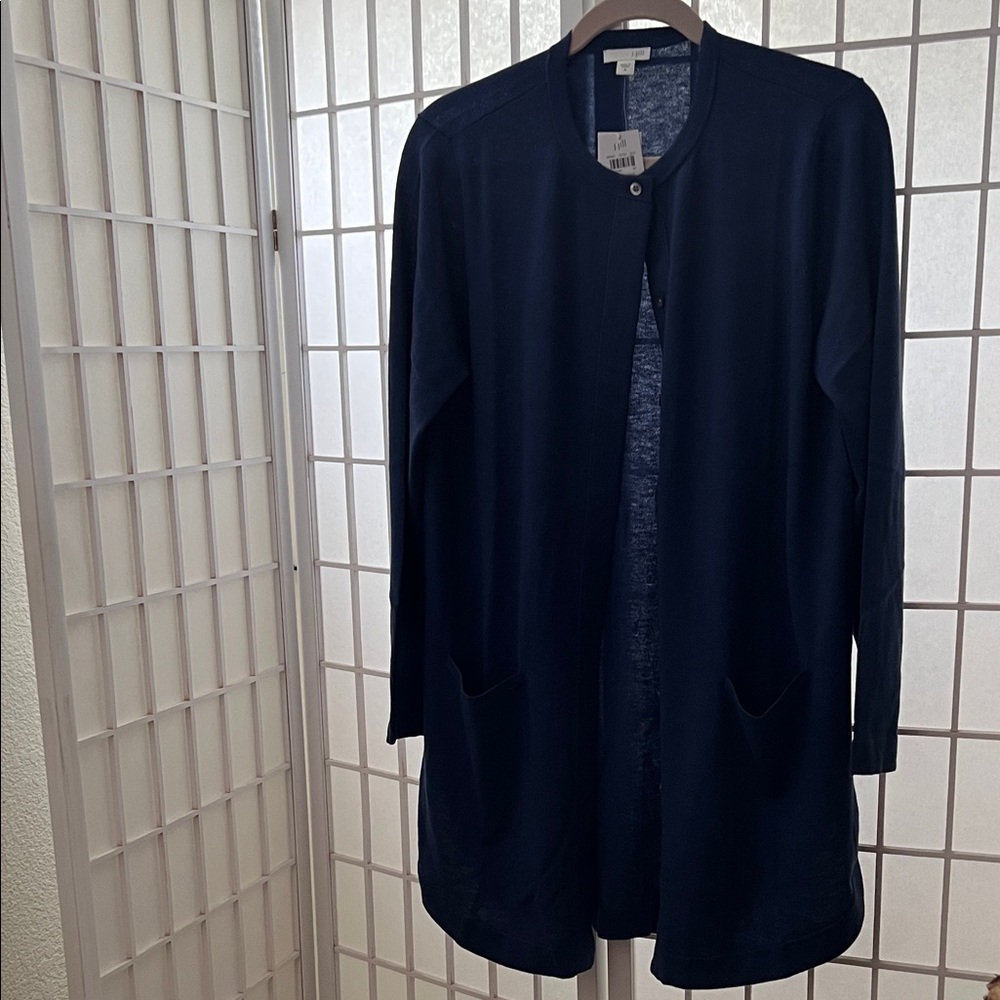 J. Jill Marine Blue Women's Sweater Coat